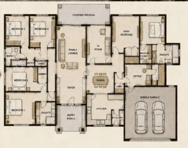 Split-Wing Signature Estate source concept sheet including floor plan