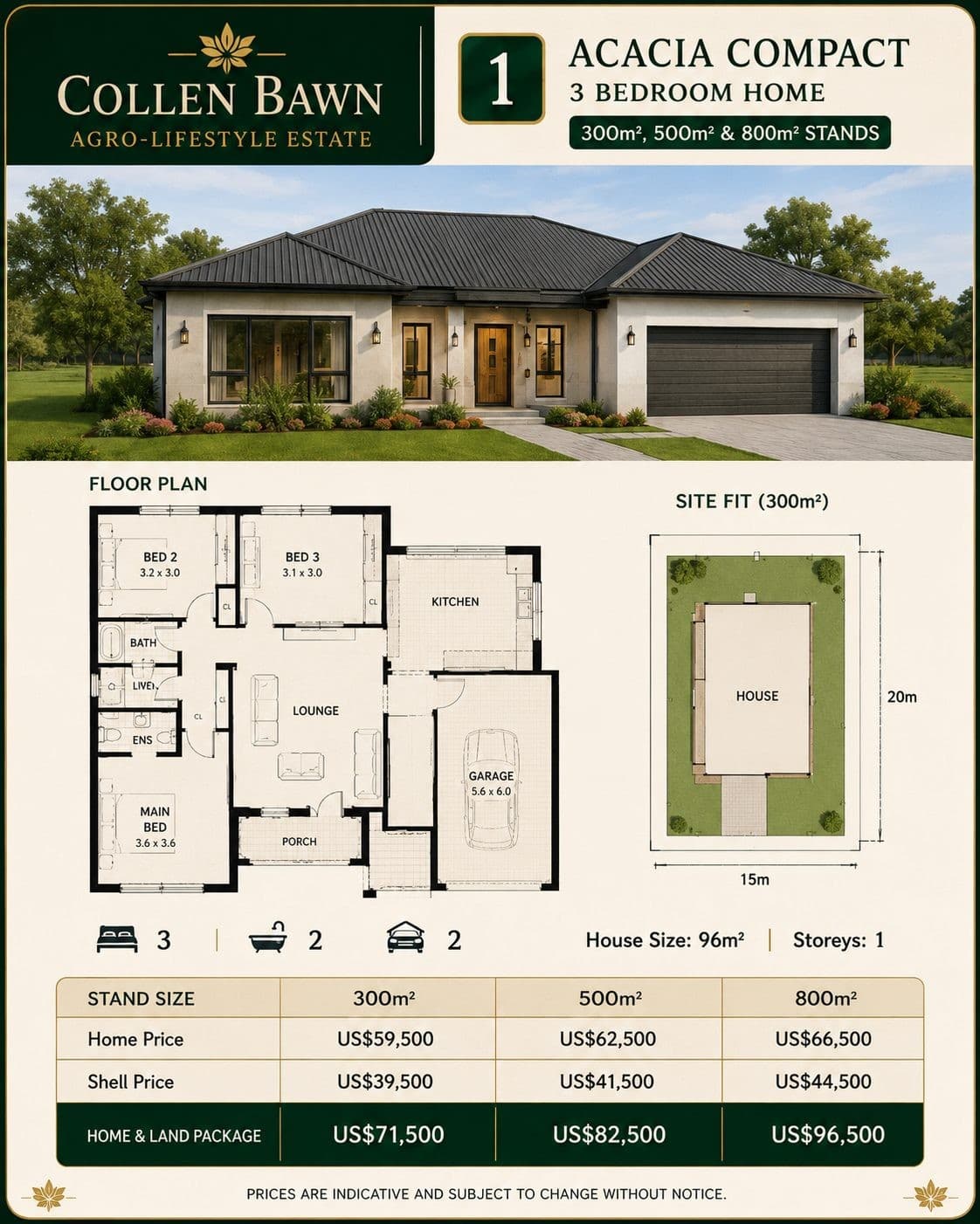 Colleen Bawn Acacia Compact home concept visual.