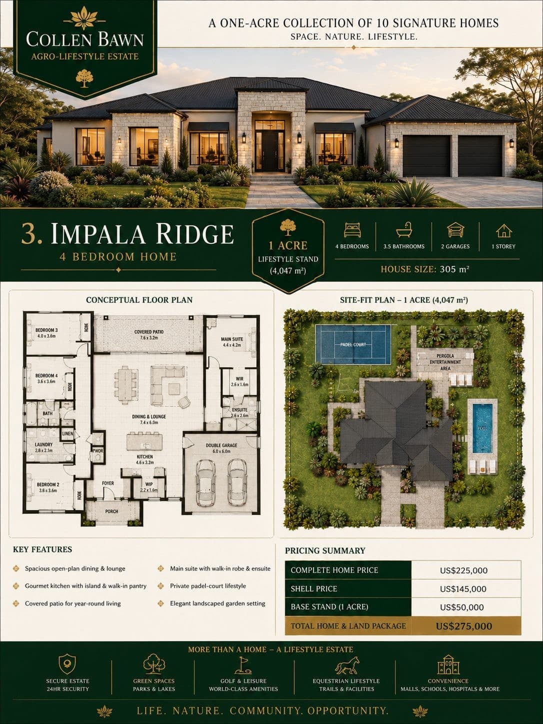Impala Ridge Colleen Bawn home concept visual from the buyer pamphlet