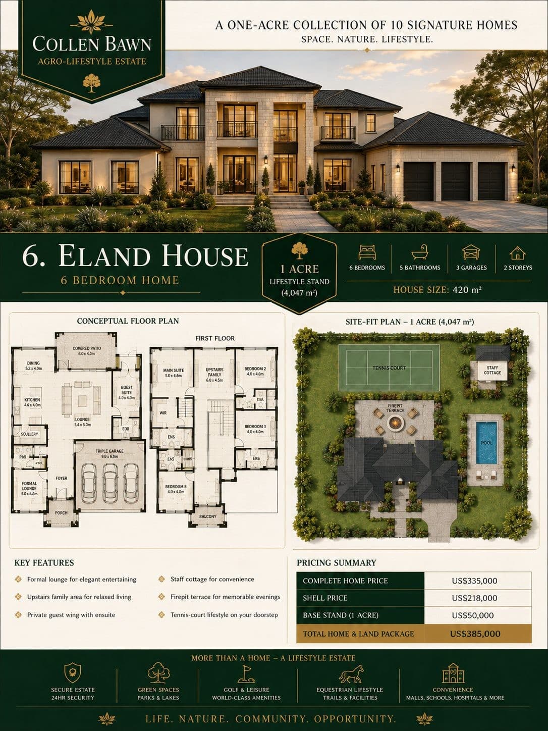 Eland House Colleen Bawn home concept visual from the buyer pamphlet