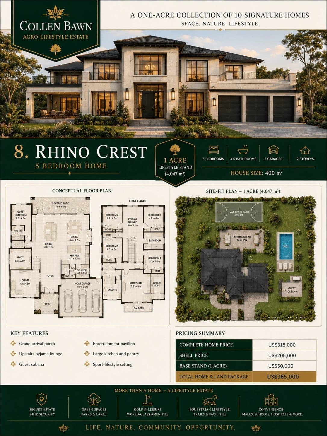 Rhino Crest Colleen Bawn home concept visual from the buyer pamphlet