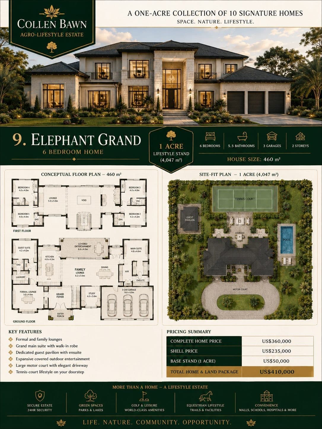 Elephant Grand Colleen Bawn home concept visual from the buyer pamphlet