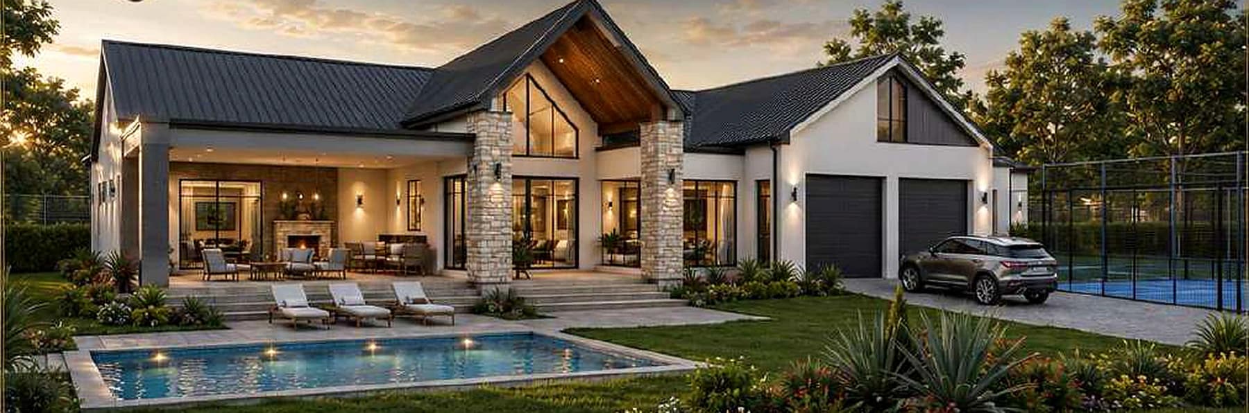 Modern Gable Residence architectural concept visual