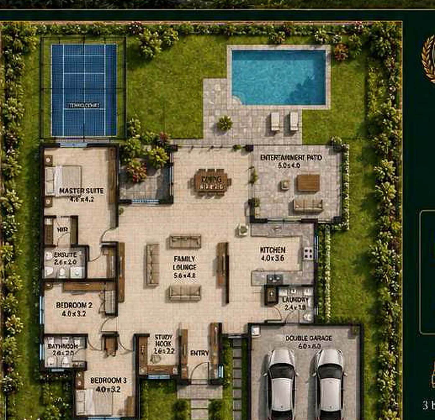 Veranda Family Estate indicative one-acre site plan