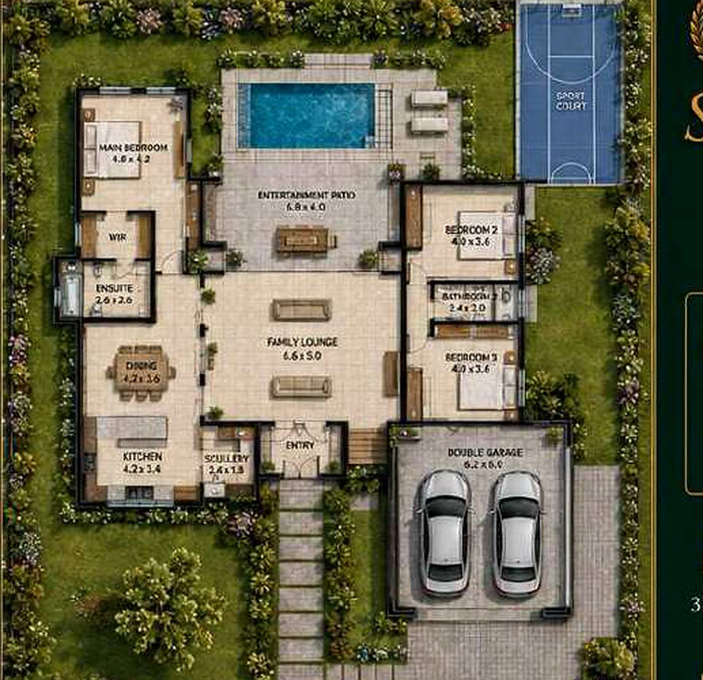 Signature Corner Manor indicative one-acre site plan