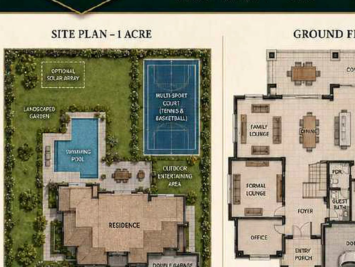 Cedar Vista Manor indicative one-acre site plan