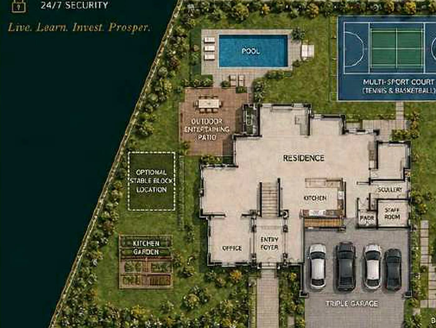 Ambassador Estate indicative one-acre site plan