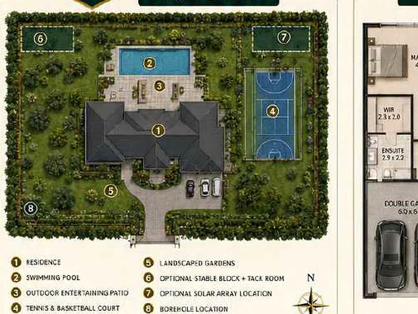 Garden Pavilion indicative one-acre site plan