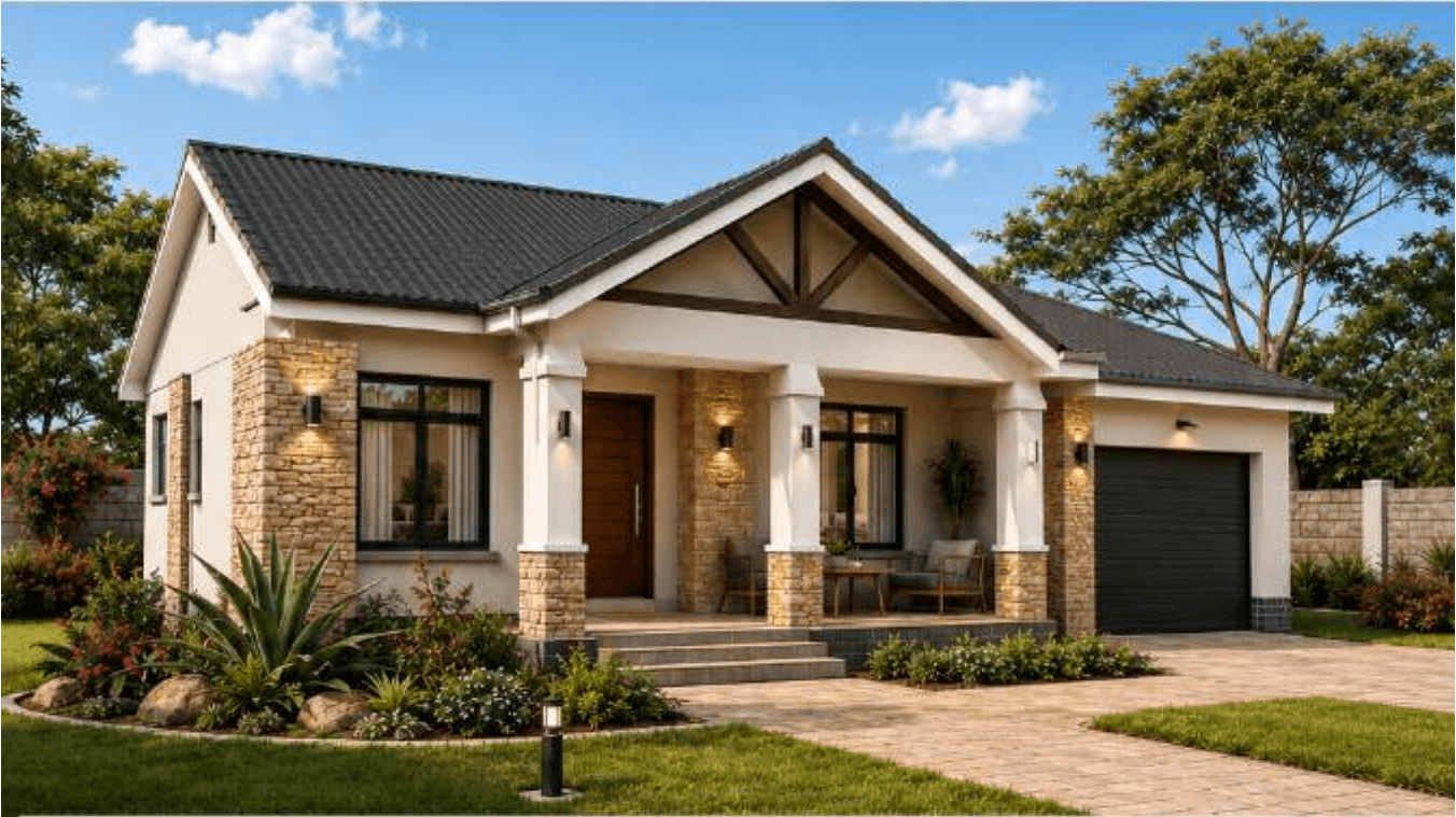 Compact Courtyard Home Mshagashe Gateway home concept visual
