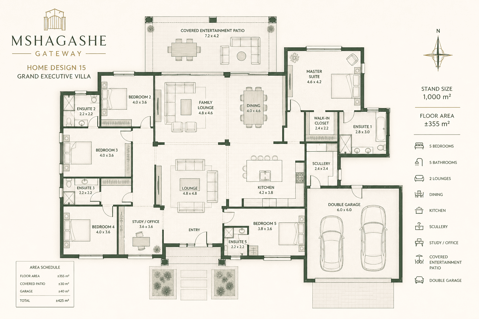 Grand Executive Villa illustrative generated floor plan