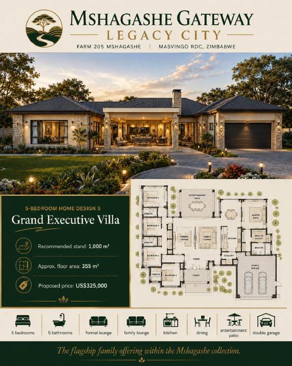 Grand Executive Villa Mshagashe Gateway home concept visual