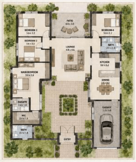 Practical Family Residence source concept floor plan